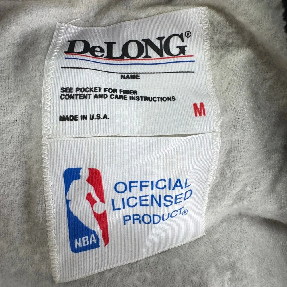 Vintage Miami Heat Varsity Jacket Mens M NBA DeLong Made in USA Snap Button